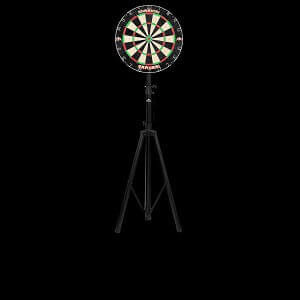 Flintronic Dart Board wandhouder, houder voor stalen dartboards, wandhouder voor dartboards, accessoires, houder om op te hangen, kunststof, zwart en zilver