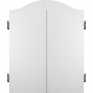 Mission Dartboard Cabinet Deluxe Plain White