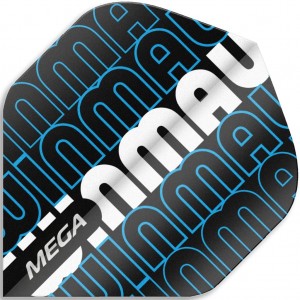 Winmau Mega Standaard Flights Logo Blauw