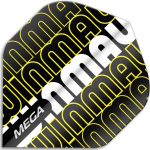 Winmau Mega Standaard Flights Logo Geel