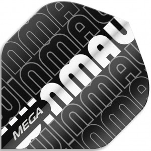 Winmau Mega Standaard Flights Logo Zwart