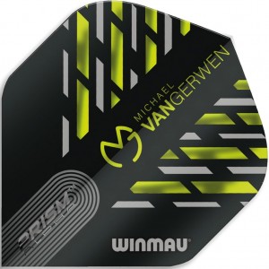 Winmau Michael van Gerwen Prism Alpha Flights Grijs Groen 