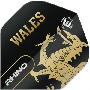 Winmau Rhino Flights Wales Goud 