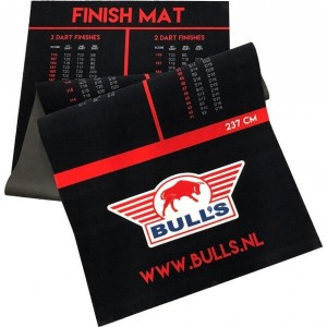 Bull's Carpet Dartmat Finish Stof Bedrukt met uitgooi schema