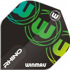 Winmau Rhino Logo Flights Green 1