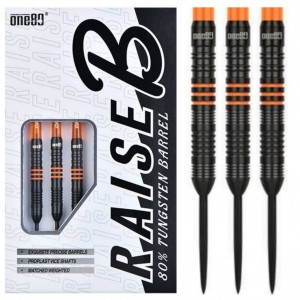 One80 Raise B-OR Black Orange 80% Dartpijlen 21-23 Gram