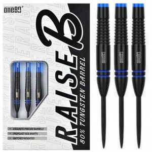 One80 Raise B-BL Black Blue 80% Dartpijlen 21-23 Gram