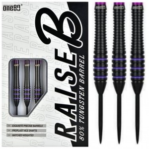 One80 Raise B-PL Black Light Purple 80% Dartpijlen 21-23 Gram
