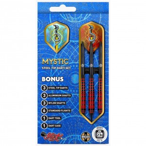 Shot Value Range Mystic Red Brass Plated Dartpijlen 18-23-25 Gram 