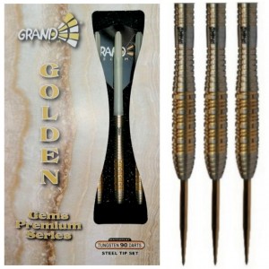 Grandslam Gems Premium Golden 90% Dartpijlen 23-25-27 Gram