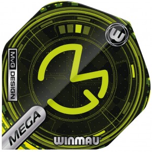 Winmau MvG Mega Flights Zwart Groen