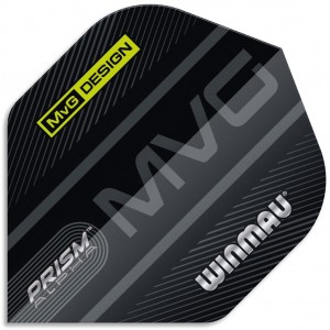 Winmau MvG Prism Alpha Flights Zwart Grijs