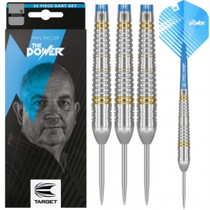 Target Phil Taylor Power Series Zilver Brass Dartpijlen 18-22 Gram