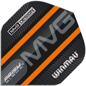 Winmau Prism Alpha MvG Black Orange Stripe Flights