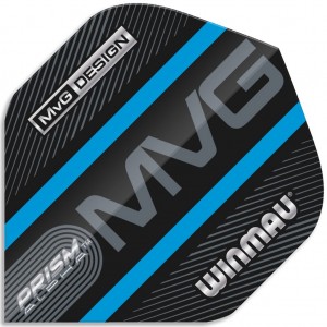 Winmau Prism Alpha MvG Black Blue Stripe Flights