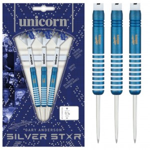 Unicorn SilverStar Blue Gary Anderson 80% Dartpijlen 21-23-25-27 Gram