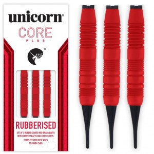 Unicorn Core Plus Rubberised Brass Red 16-18 Gram Softtip