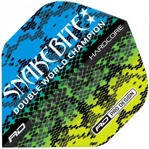 Red Dragon Hardcore Peter Wright Snakebite Multi Snakeskin Blue Flights