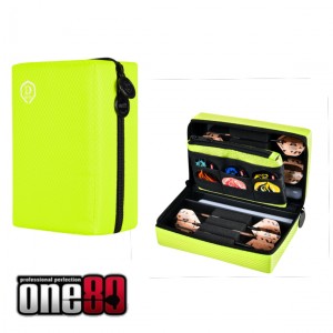 One80 Dubbel D-Box Fluo Geel (2 sets darts) 