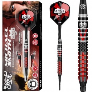 Shot! Michael Smith Defiant 90% Softtip Dartpijlen 18-20 Gram