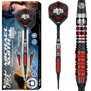 Shot! Michael Smith Tenacious 90% Softtip Dartpijlen 18-20 Gram