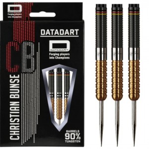 Datadart Christian Bunse Black & Gold 90% Dartpijlen 21-23-25 Gram