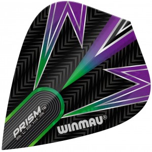 Winmau Prism Alpha Black Green & Purple Kite Flights