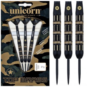 Unicorn Top Brass 3 Dartpijlen 21 Gram