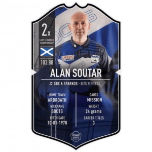 Ultimate Darts Card Alan Soutar
