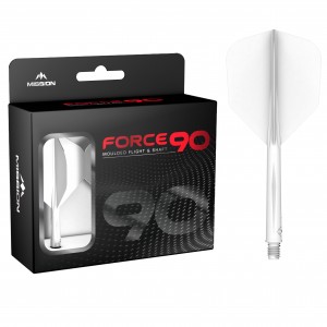 Mission Force 90 New Moulded Flight & Shaft System White No2/No6/Slim