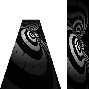 Bulls Illusion Carpet Black and White 241x55