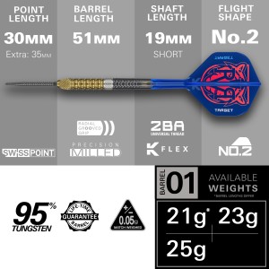 Target Raymond van Barneveld G6 95% Swiss 21-23-25 Gram