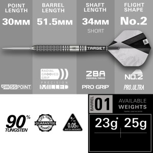 Target Beau Greaves G1 90% Swiss 23-25 Gram
