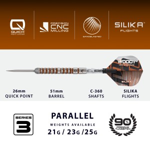 Harrows Luke Woodhouse Series 3 90% Dartpijlen