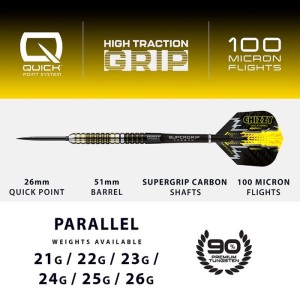 Harrows Dave Chisnall V1 Quick Point 90% Dartpijlen