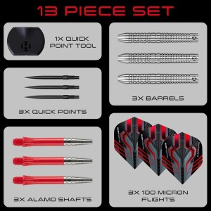 Harrows Damon Heta Natural Quick Point 90% Dartpijlen