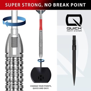 Harrows Damon Heta Natural Quick Point 90% Dartpijlen