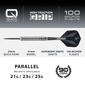 Harrows Luke Woodhouse V1 Quick Point 90% Dartpijlen