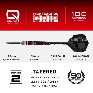 Harrows Ryan Searle V2 Quick Point 90% Dartpijlen