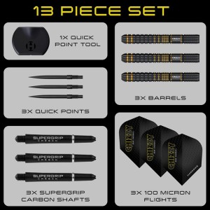 Harrows Dave Chisnall V3 Quick Point 90% Dartpijlen