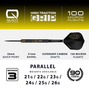 Harrows Dave Chisnall V3 Quick Point 90% Dartpijlen