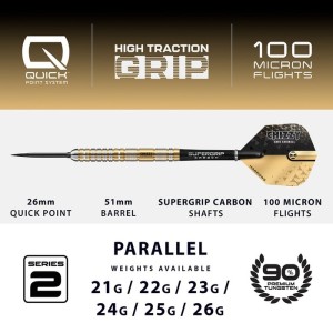 Harrows Dave Chisnall V2 Quick Point 90% Dartpijlen