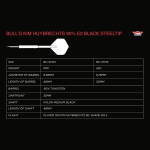 Bull's Kim Huybrechts E2 90% Dartpijlen