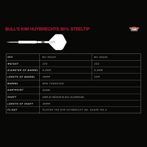 Bull's Kim Huybrechts 80% Dartpijlen