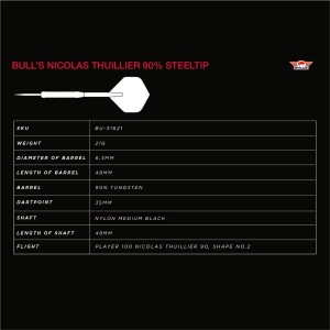Bull's Nicolas Thuillier 90% Dartpijlen
