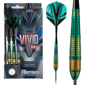 Harrows Vivid Green Brass Dartpijlen