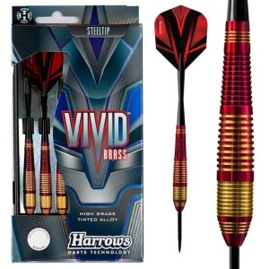 Harrows Vivid Red Brass Dartpijlen