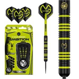 Winmau Michael van Gerwen Ambition Black Coated Brass Dartpijlen
