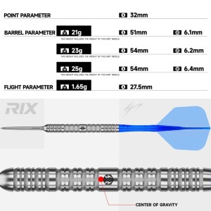 Caliburn Rix R1 90% Dartpijlen