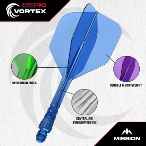 Mission Force 90 Vortex White No6 Moulded Flights